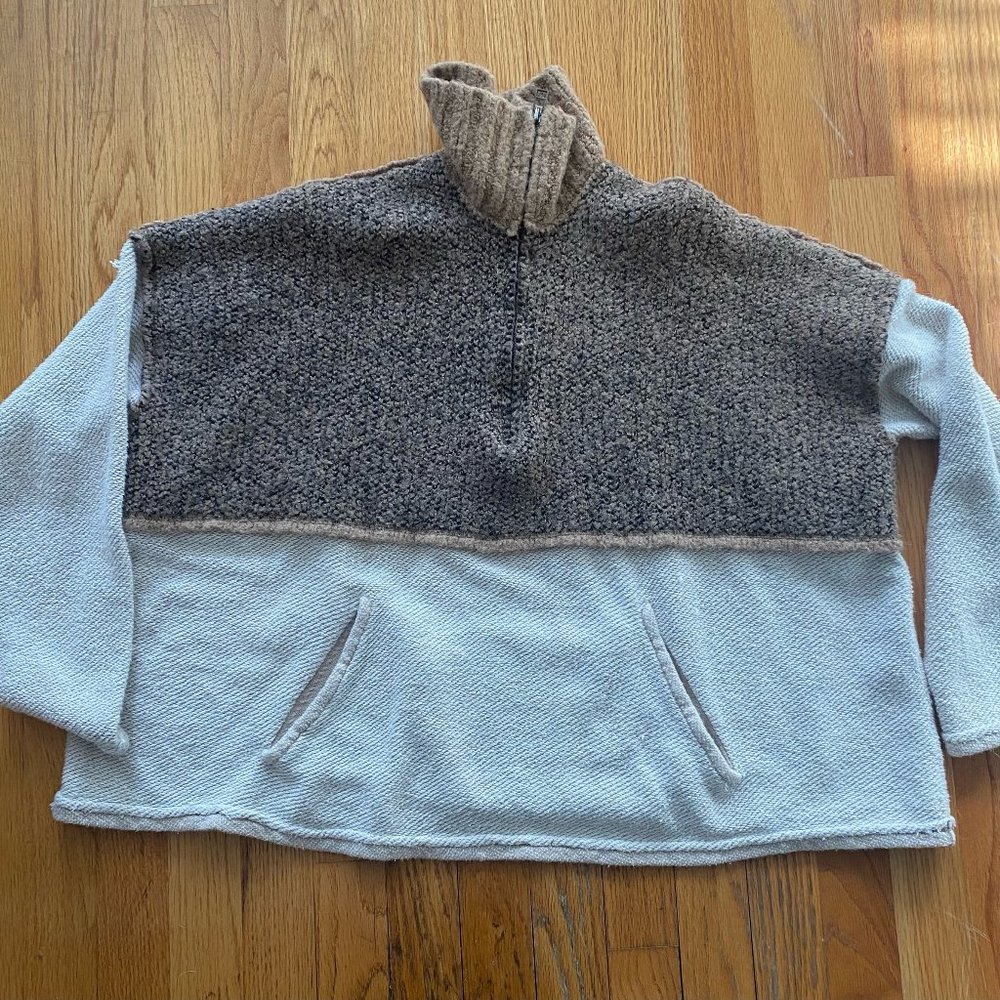 Free People Pop That Collar Oversized Sweater Size Medium
